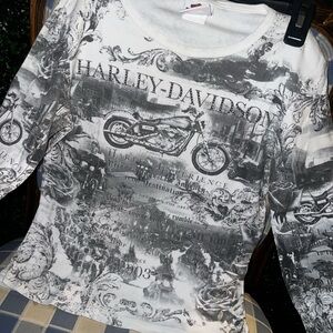 Harley-Davidson Monochrome Graphic Long Sleeve Tee